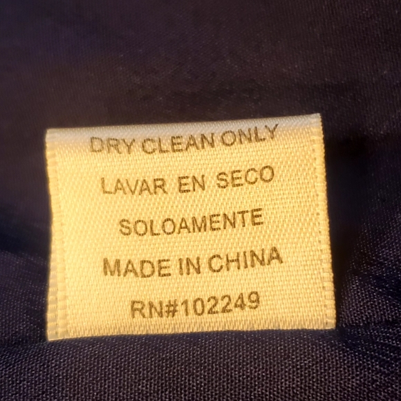 Skies Are Blue Woven Dots Dress Navy White Texture WOM SZ8 Zip Back Waist Accent - Picture 14 of 15